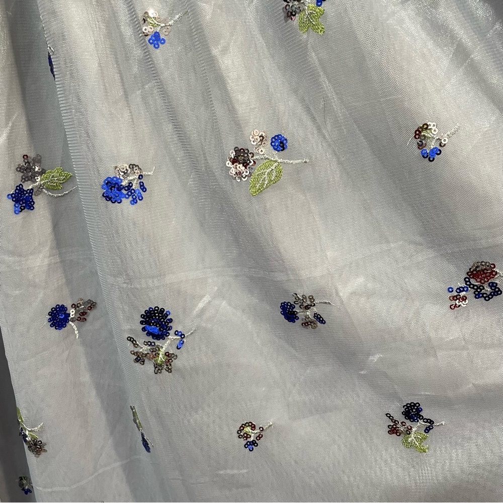 Elestory Blue Star Multicolored A-line Pleated Embellishments Maxi Skirt Size M - Picture 5 of 9